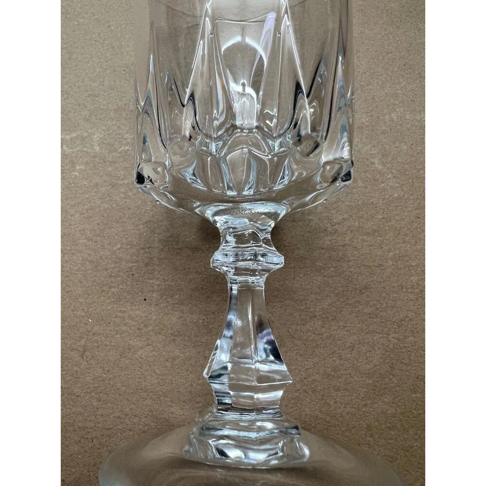 5 Crystal Cordial Glasses Vintage Stemware - Cristal d'Arque - no chips
